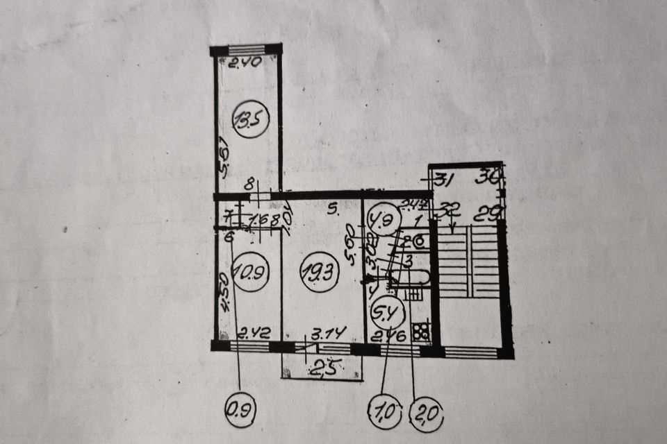 Продаётся 3-комнатная квартира, 60 м²
