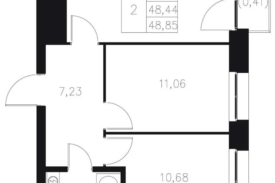 Продаётся 2-комнатная квартира, 49 м²