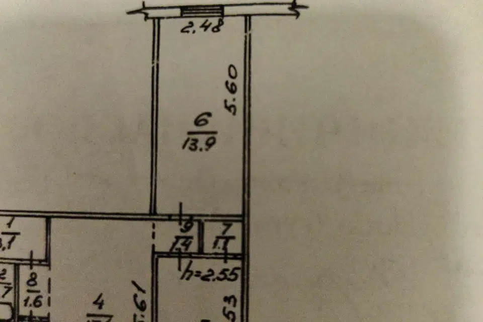 Продаётся 3-комнатная квартира, 57.9 м²