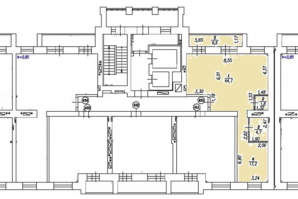 Продаётся 3-комнатная квартира, 68.4 м²