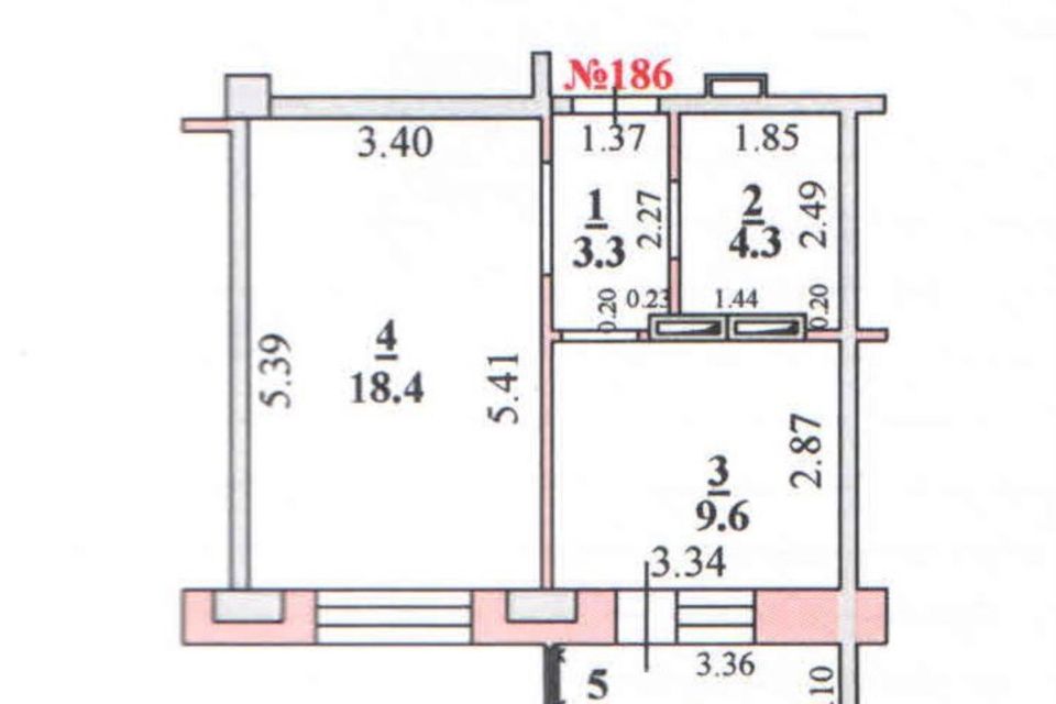 Продаётся 1-комнатная квартира, 35.6 м²