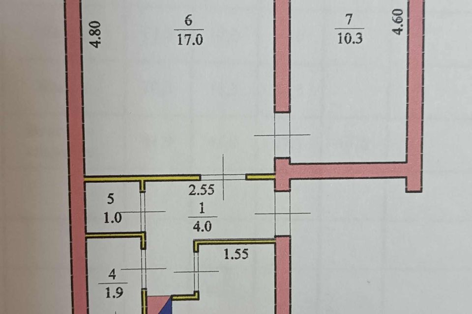 Продаётся 2-комнатная квартира, 41.9 м²