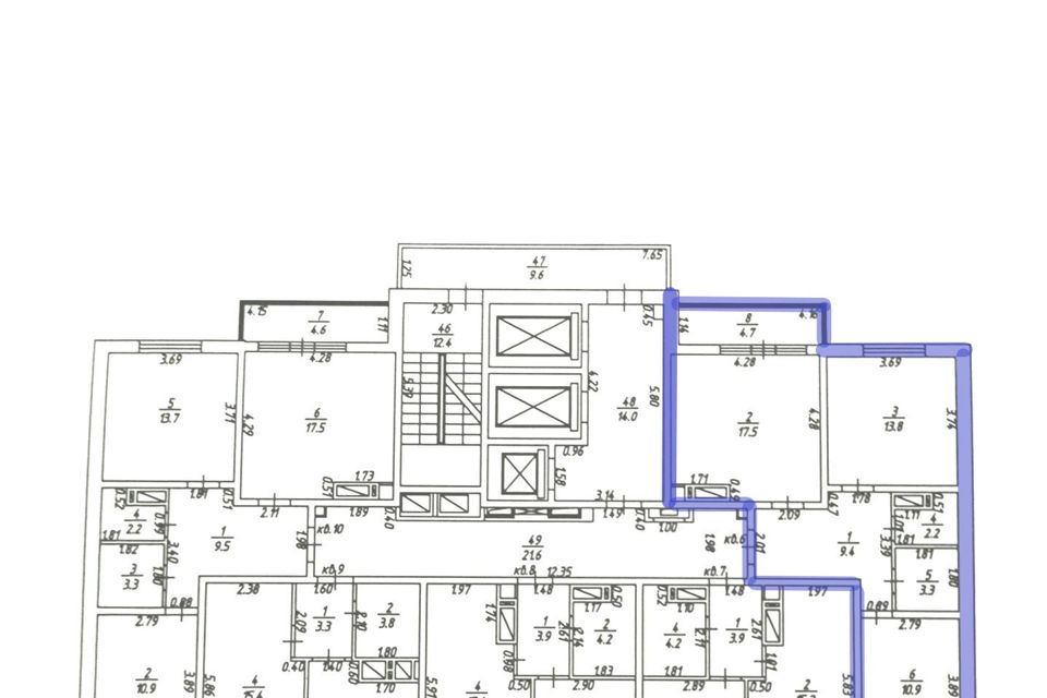 Продаётся 2-комнатная квартира, 57.1 м²