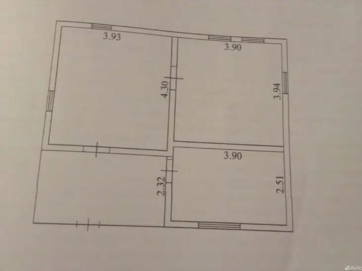 Продаётся 1-этажный дом, 33.3 м²