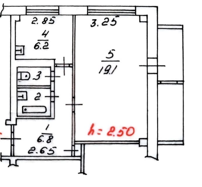 Продаётся 1-комнатная квартира, 36 м²