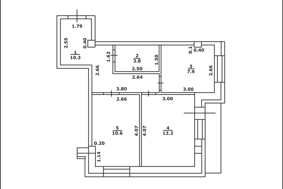 Продаётся 2-комнатная квартира, 45.2 м²