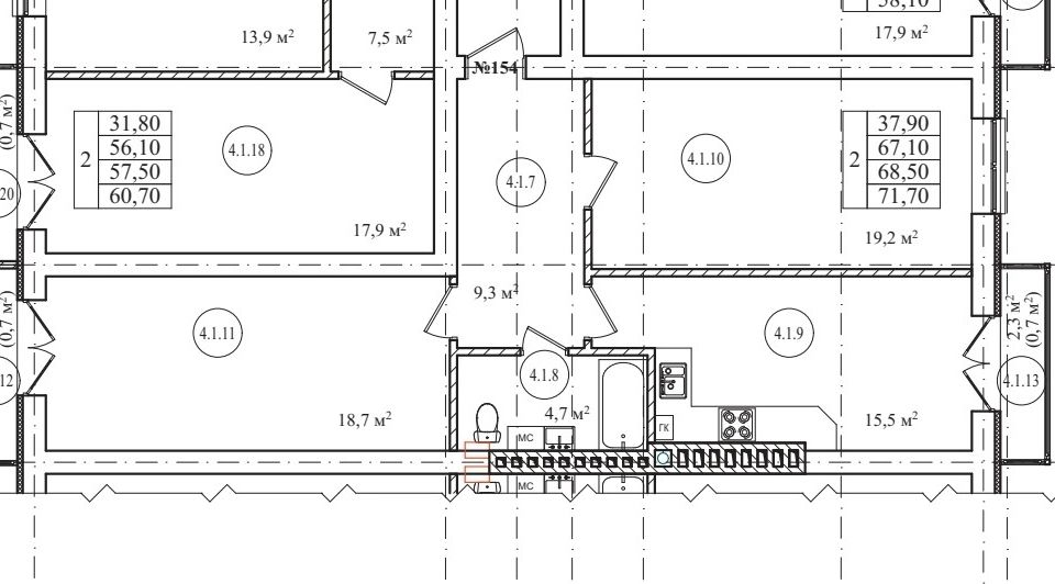Продаётся 2-комнатная квартира, 68 м²