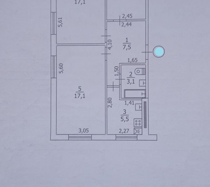 Продаётся 3-комнатная квартира, 61 м²