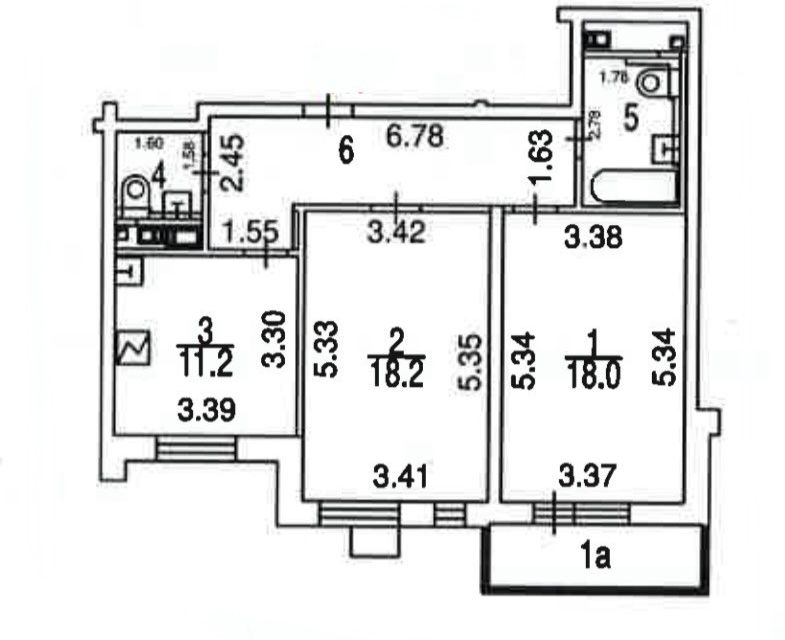 Продаётся 2-комнатная квартира, 67.1 м²