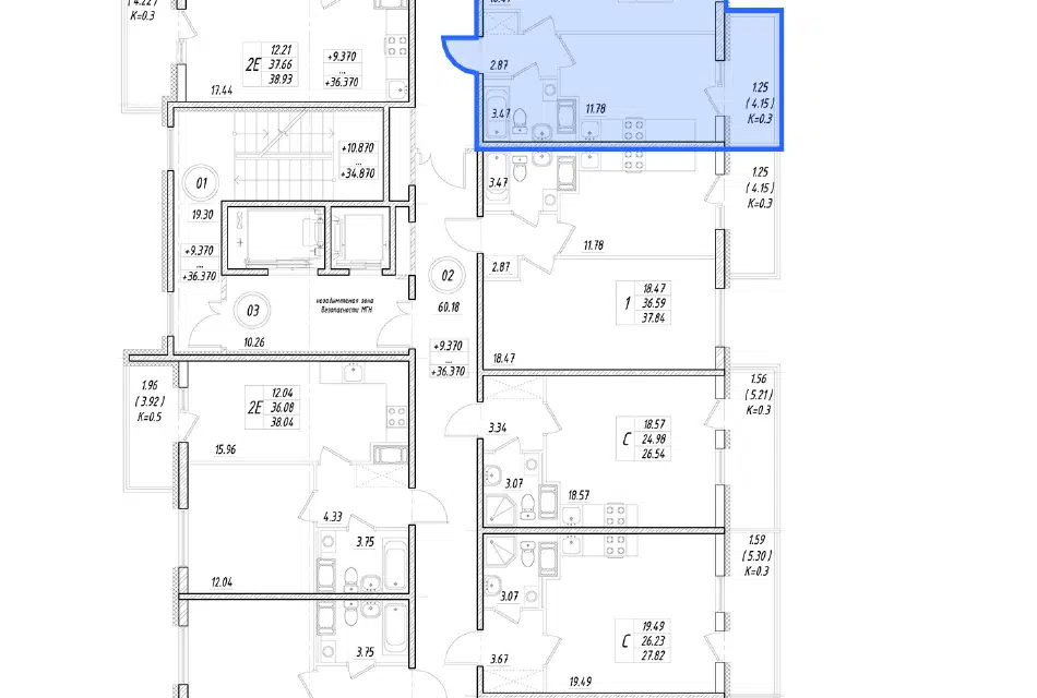Продаётся 1-комнатная квартира, 37.84 м²