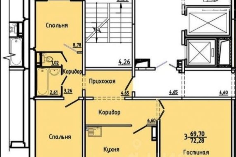 Продаётся комната в 3-комн. квартире, 19 м²