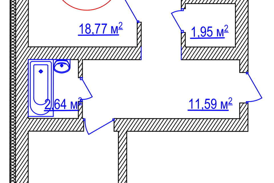 Продаётся 2-комнатная квартира, 60.02 м²