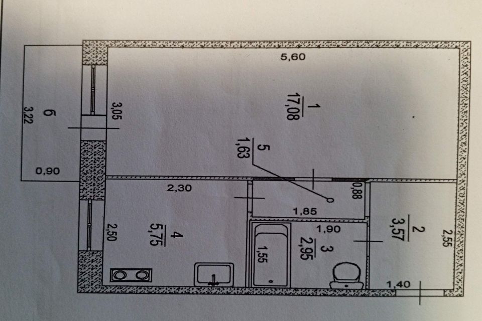 Продаётся 1-комнатная квартира, 31 м²