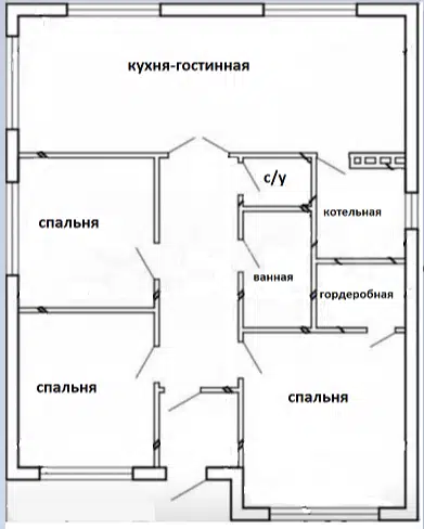 Продаётся 1-этажный дом, 115 м²