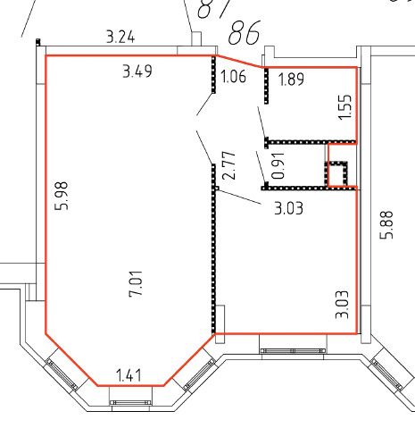 Продаётся 1-комнатная квартира, 40.2 м²