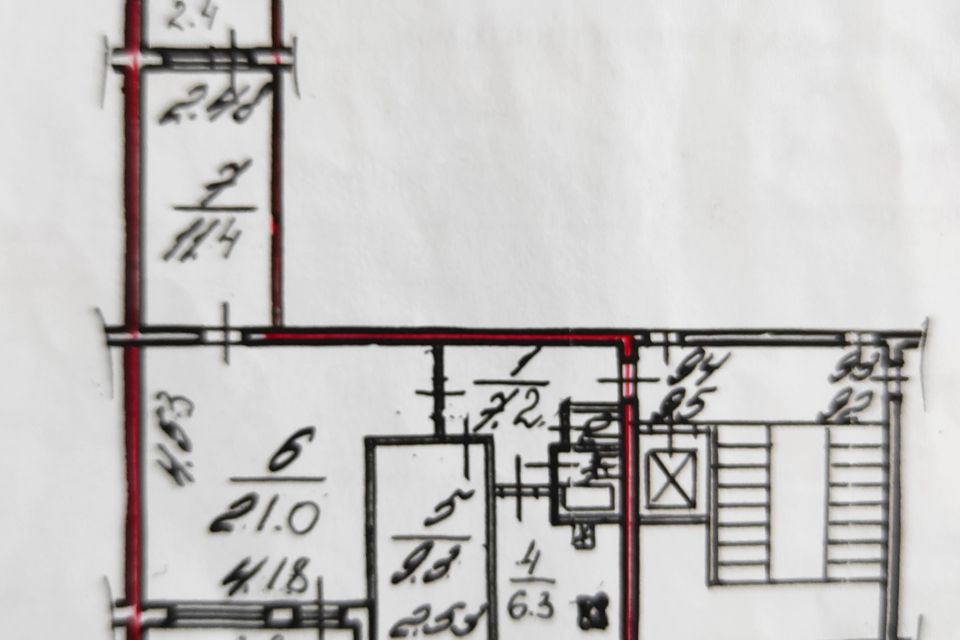 Продаётся 3-комнатная квартира, 58 м²