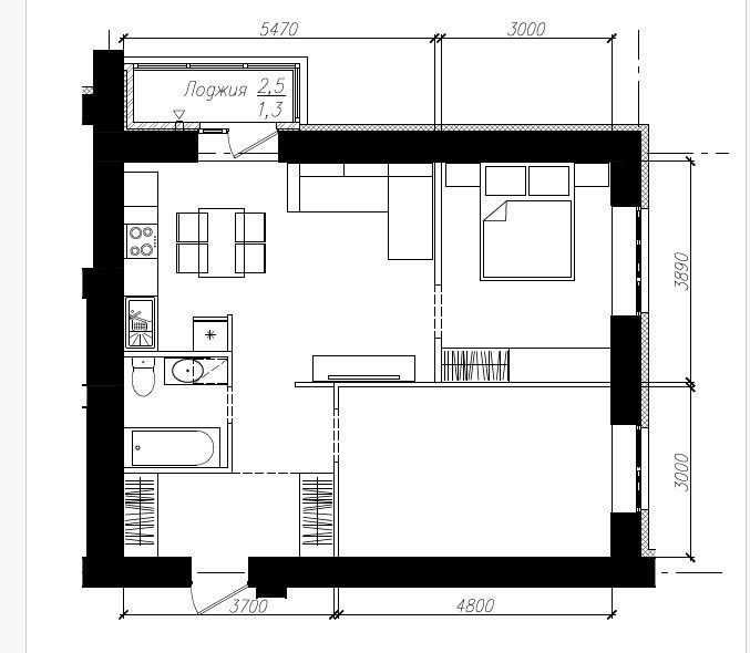 Продаётся 3-комнатная квартира, 57.6 м²
