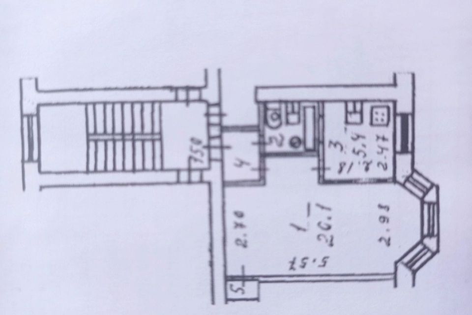 Продаётся 1-комнатная квартира, 31.2 м²