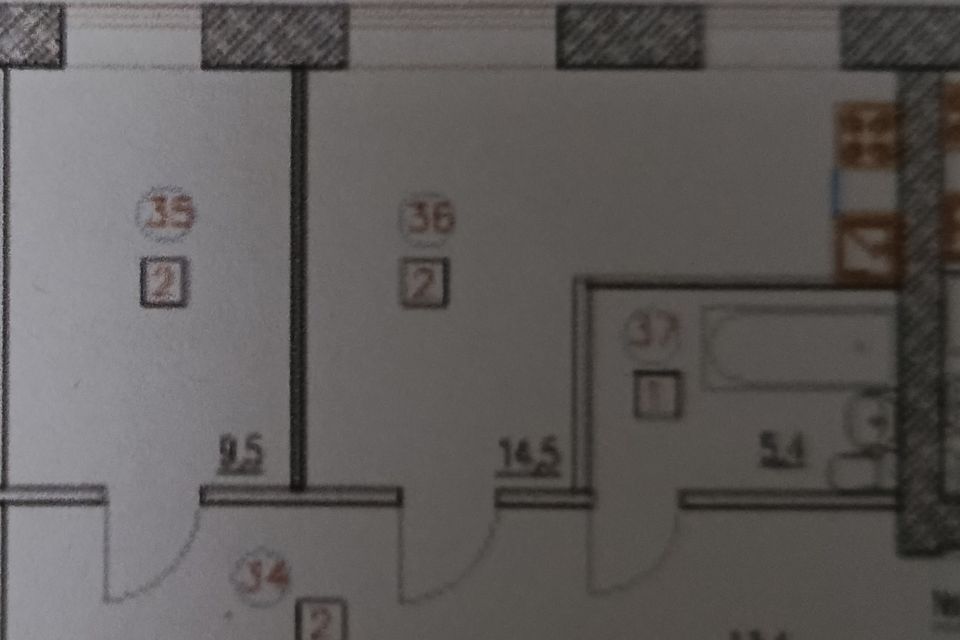 Продаётся 1-комнатная квартира, 42.8 м²