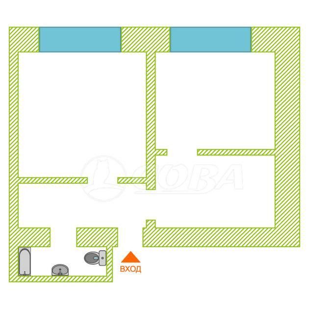 Продаётся 2-комнатная квартира, 42 м²