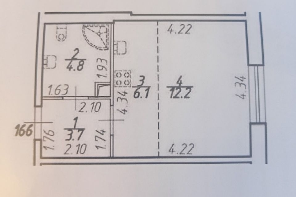 Продаётся студия, 26.8 м²