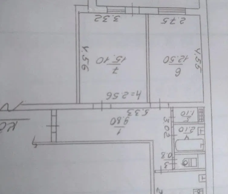 Продаётся 2-комнатная квартира, 48.4 м²