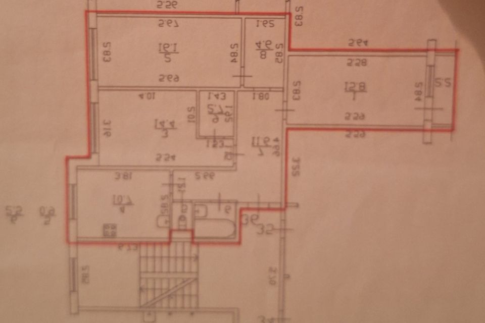 Продаётся 3-комнатная квартира, 79.3 м²