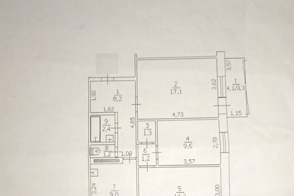 Продаётся 2-комнатная квартира, 52.4 м²