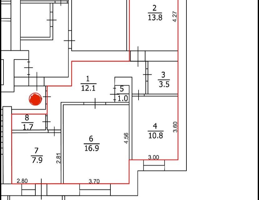Продаётся 3-комнатная квартира, 71 м²