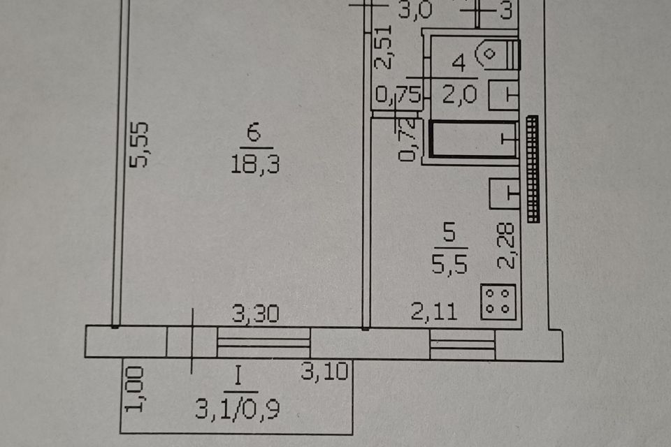 Продаётся 1-комнатная квартира, 30.5 м²
