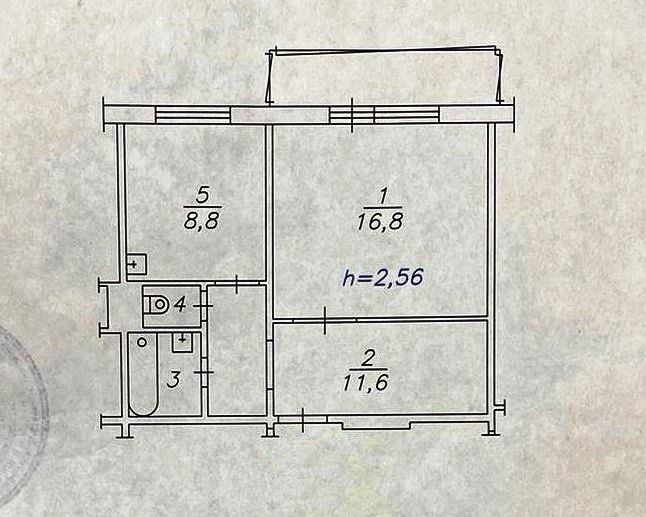 Продаётся 1-комнатная квартира, 41 м²