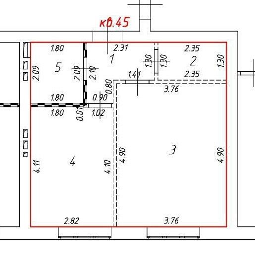 Продаётся 1-комнатная квартира, 40.6 м²
