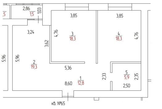 Продаётся 2-комнатная квартира, 72.8 м²