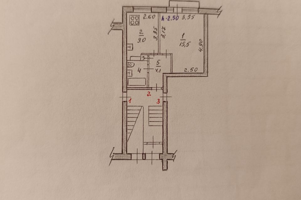 Продаётся 1-комнатная квартира, 31.2 м²