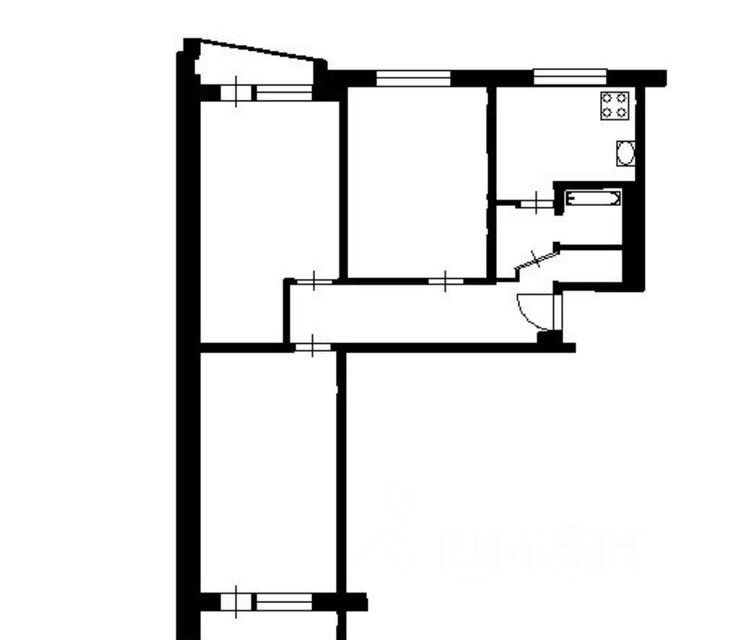 Продаётся 3-комнатная квартира, 63 м²