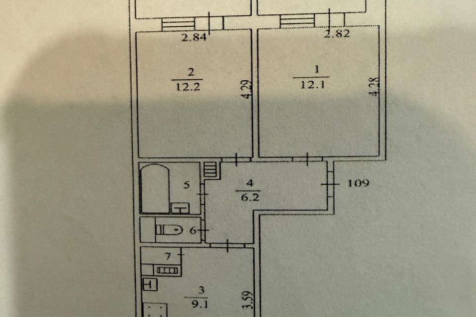 Продаётся 2-комнатная квартира, 44 м²