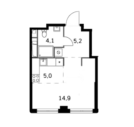 Продаётся студия, 29.2 м²