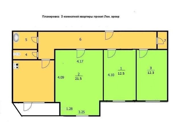 Ленинградский проект квартиры 3 комнатной квартиры