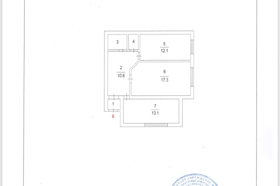 Продаётся 2-комнатная квартира, 58.7 м²