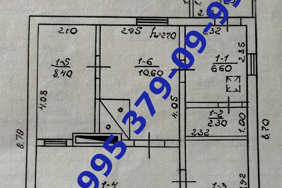 Продаётся 1-этажный дом, 72.6 м²