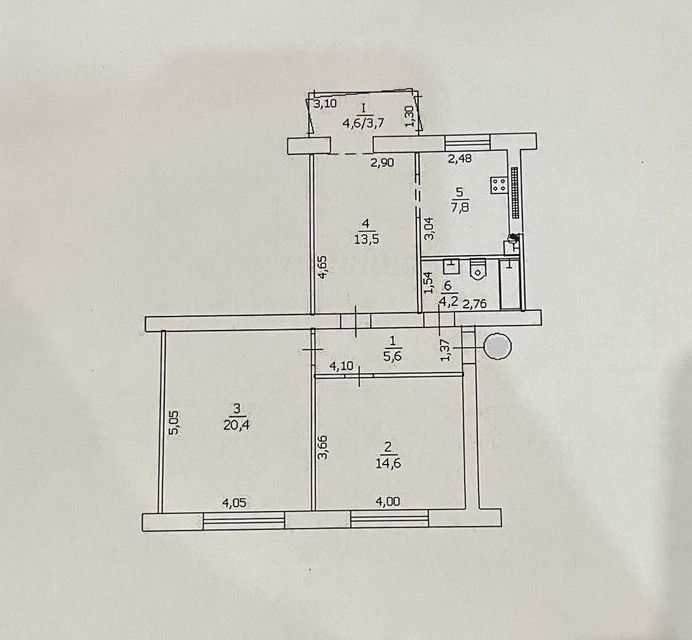 Продаётся 3-комнатная квартира, 70 м²