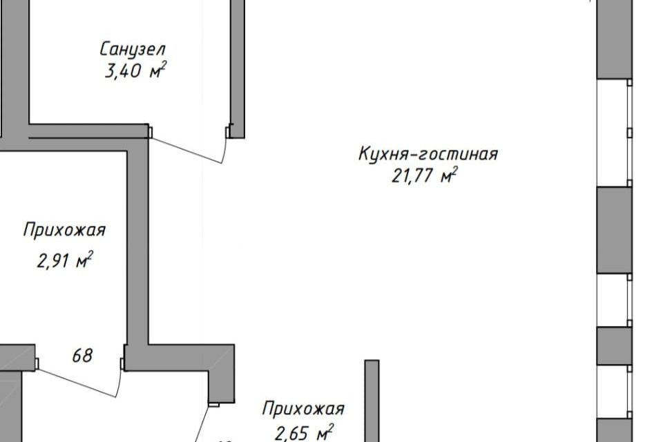 Продаётся студия, 28 м²