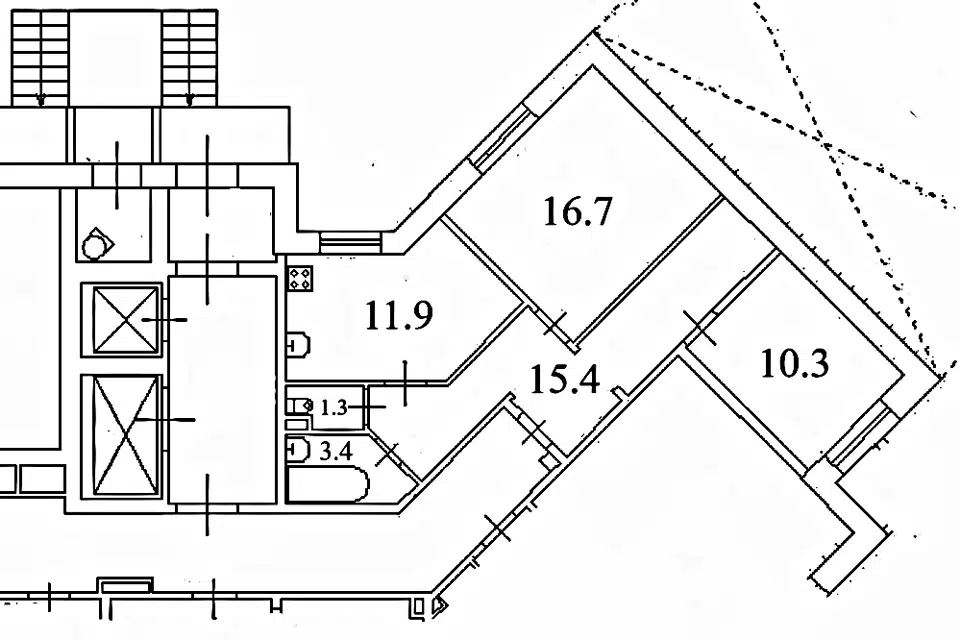 Продаётся 2-комнатная квартира, 59 м²