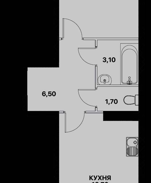 Продаётся 1-комнатная квартира, 47 м²