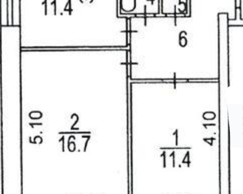 Продаётся 2-комнатная квартира, 50.1 м²