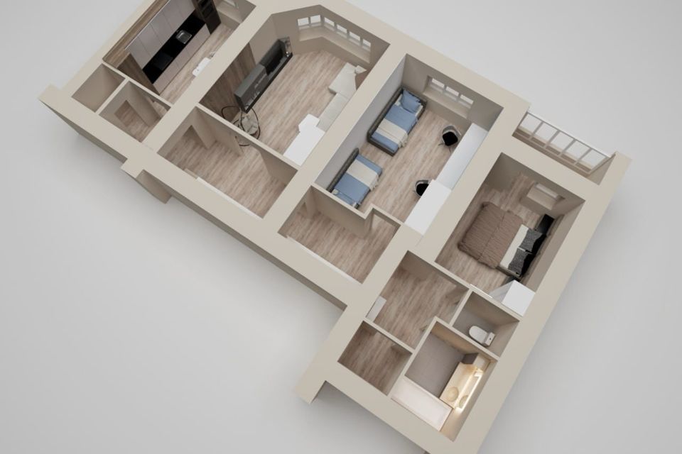 Продаётся 3-комнатная квартира, 91.5 м²