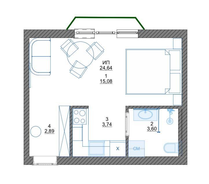 Продаётся студия, 24.8 м²