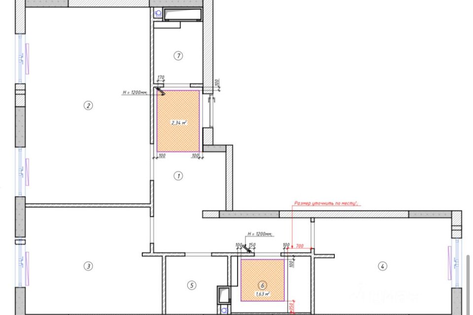 Продаётся 3-комнатная квартира, 69 м²