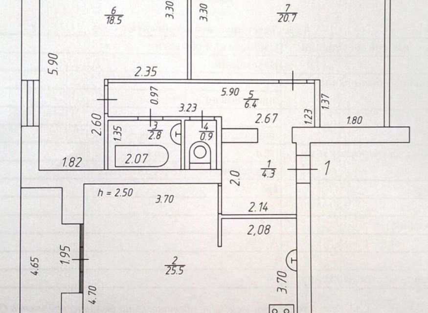 Продаётся 3-комнатная квартира, 79.1 м²