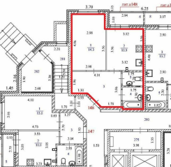 Продаётся 1-комнатная квартира, 42.8 м²